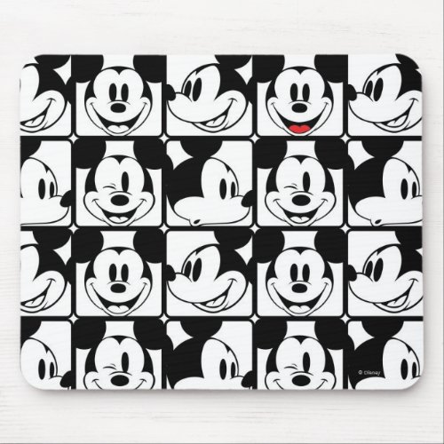 Mickey Mouse  Grid Pattern Mouse Pad