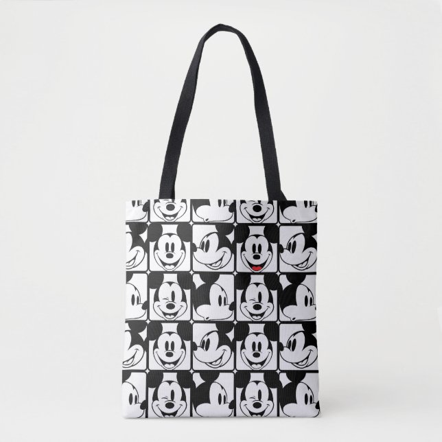 Mickey Mouse | Grid Pattern Tote Bag (Front)