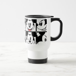 Mickey Mouse Grid Pattern Travel Mug