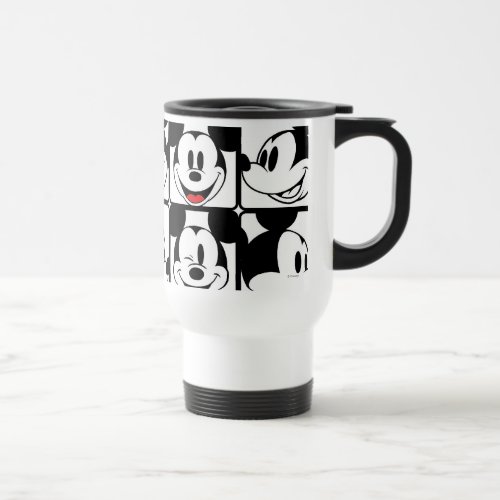 Mickey Mouse  Grid Pattern Travel Mug