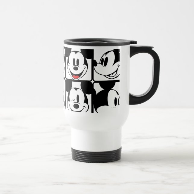 Mickey Mouse | Grid Pattern Travel Mug (Right)