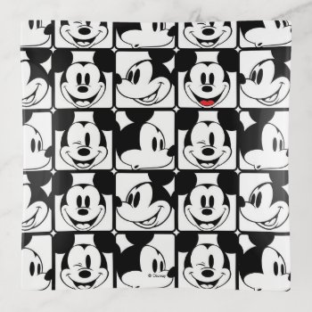 Mickey Mouse | Grid Pattern Trinket Tray by MickeyAndFriends at Zazzle