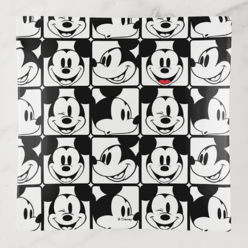 Mickey Mouse  Grid Pattern Trinket Tray