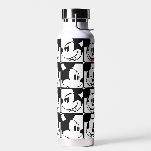 Mickey Mouse | Grid Pattern Water Bottle (Left)