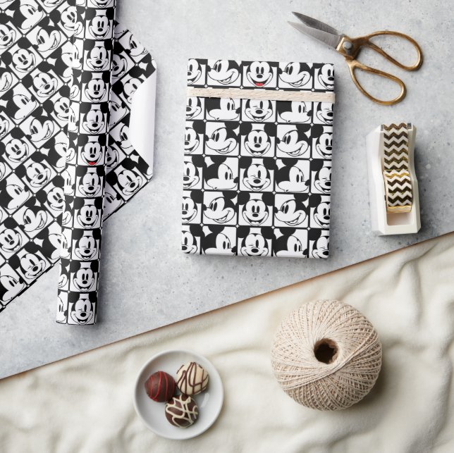 Mickey Mouse | Grid Pattern Wrapping Paper (Crafts)