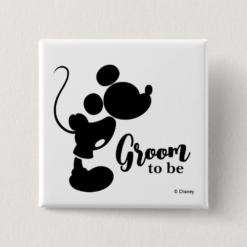 Mickey Mouse Groom to be  Button