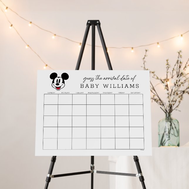 Mickey Mouse | Guess the Due Date Foam Board (In Situ (Stand))