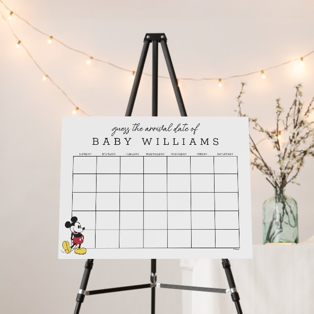 Mickey Mouse | Guess the Due Date Foam Board (In Situ (Stand))