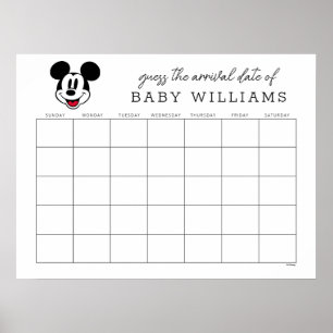 Mickey Mouse   Guess the Due Date Poster