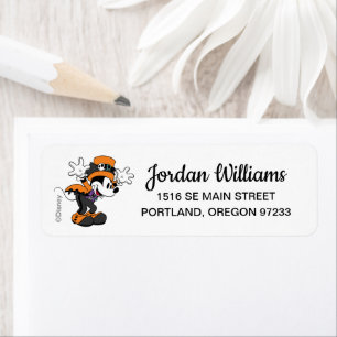 Mickey Mouse Halloween Birthday Label