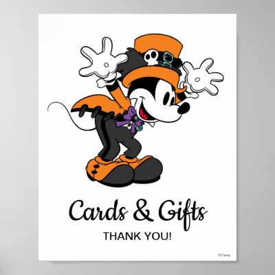 Mickey Mouse Halloween Birthday Poster