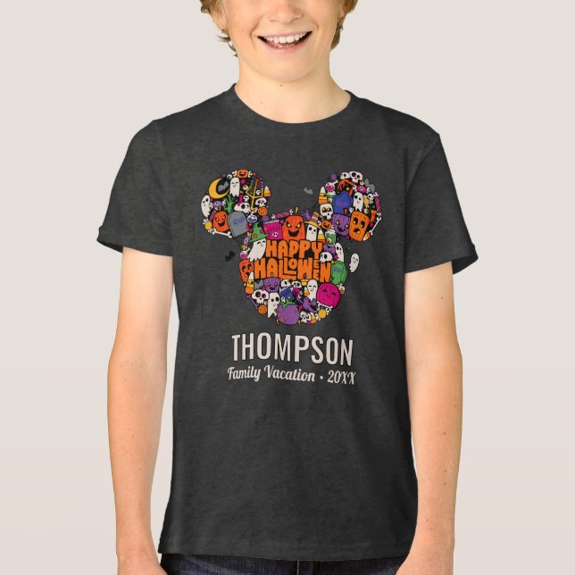 Mickey Mouse Halloween Family Vacation Tri-Blend Shirt (Front)