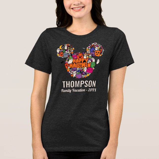 Mickey Mouse Halloween Family Vacation Tri-Blend Shirt (Front)