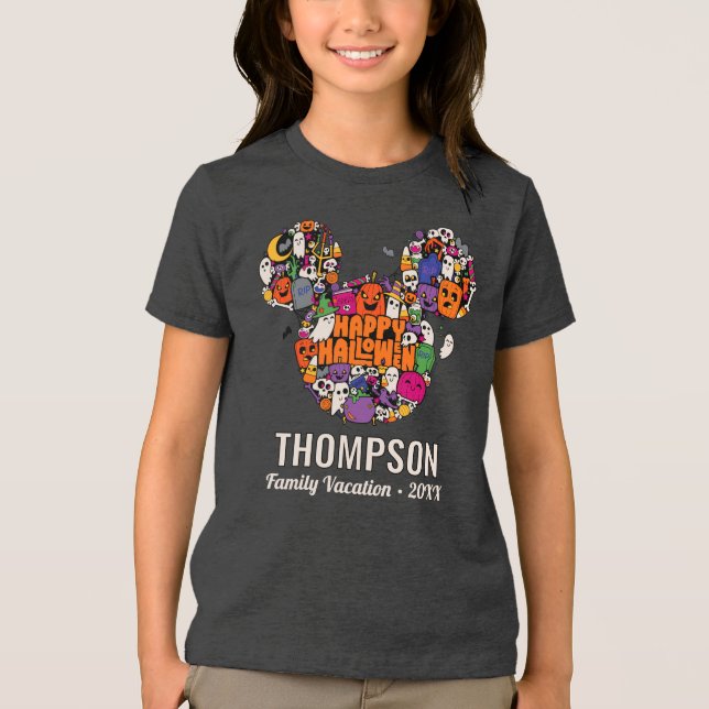 Mickey Mouse Halloween Family Vacation Tri-Blend Shirt (Front)