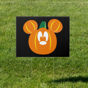 Mickey Mouse Halloween Pumpkin Sign