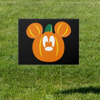Mickey Mouse Halloween Pumpkin Sign