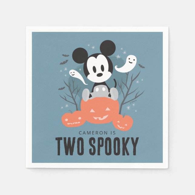 Mickey Mouse | Halloween Two Spooky Birthday  Napkins (Front)