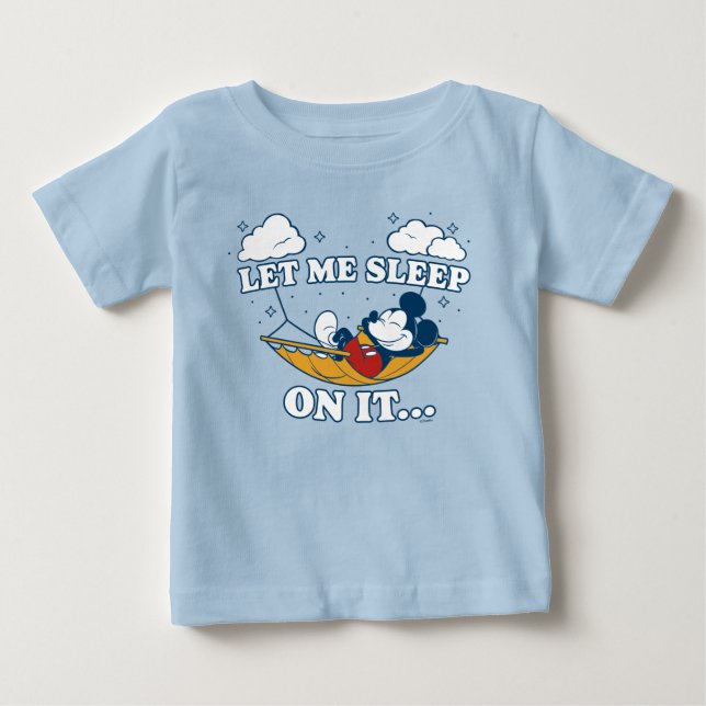 Mickey Mouse Hammock "Let Me Sleep On It…" Baby T-Shirt (Front)