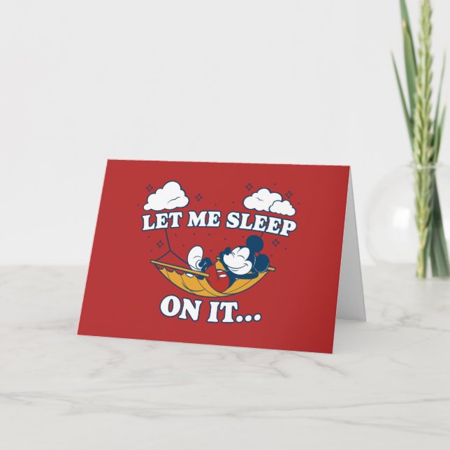 Mickey Mouse Hammock "Let Me Sleep On It…" Card (Front)