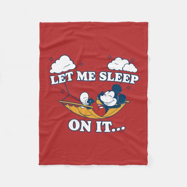 Mickey Mouse Hammock "Let Me Sleep On It…" Fleece Blanket (Front)