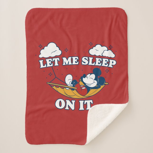 Mickey Mouse Hammock "Let Me Sleep On It…" Sherpa Blanket (Front)