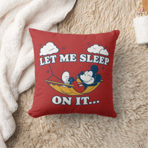 Mickey Mouse Hammock "Let Me Sleep On It…" Throw Pillow