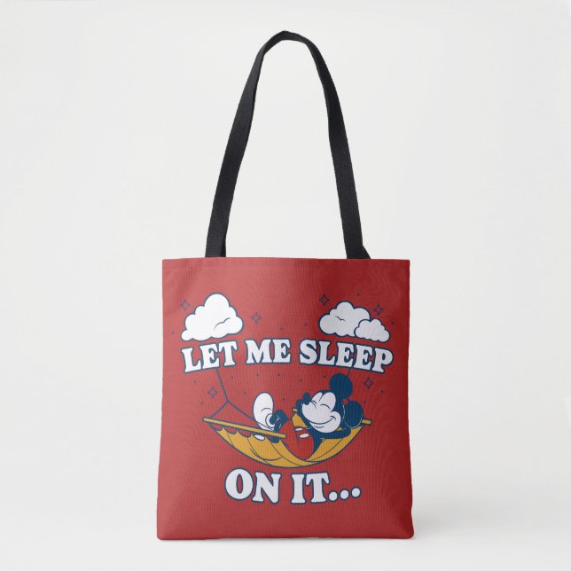 Mickey Mouse Hammock "Let Me Sleep On It…" Tote Bag (Front)