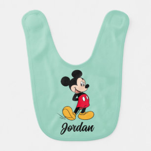 Mickey Mouse Hands Behind Back Baby Bib