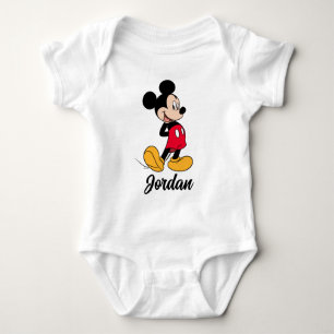 Mickey Mouse Hands Behind Back Baby Bodysuit
