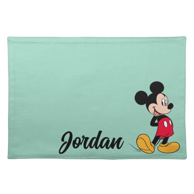 Mickey Mouse Hands Behind Back Cloth Placemat (Front)
