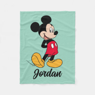 Mickey Mouse Hands Behind Back Fleece Blanket