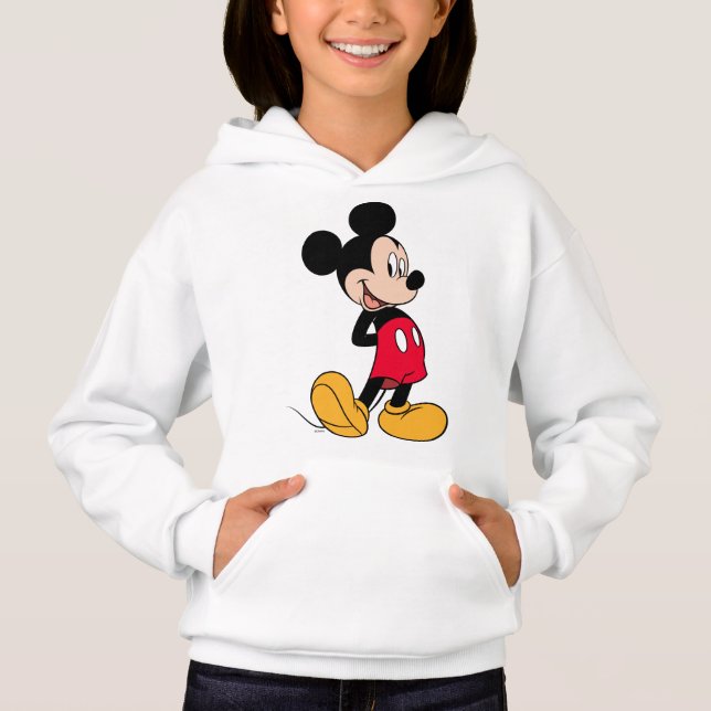 Mickey Mouse Hands Behind Back Hoodie (Front)