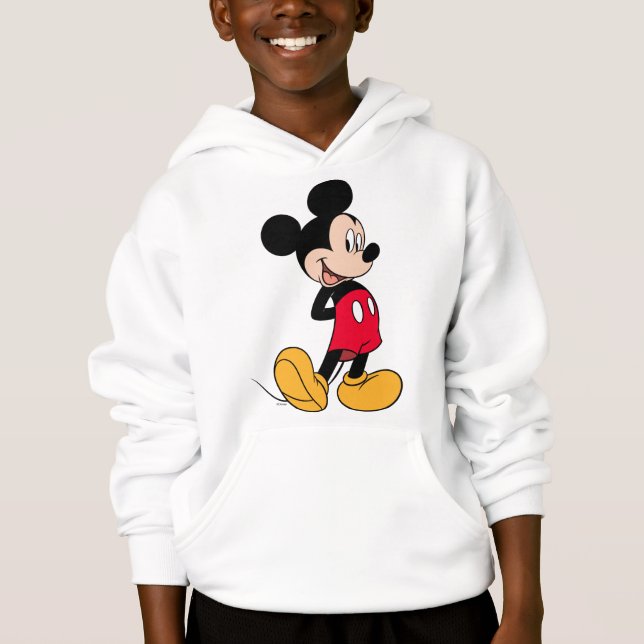 Mickey Mouse Hands Behind Back Hoodie (Front)