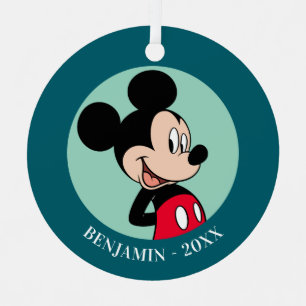 Mickey Mouse Hands Behind Back Metal Ornament