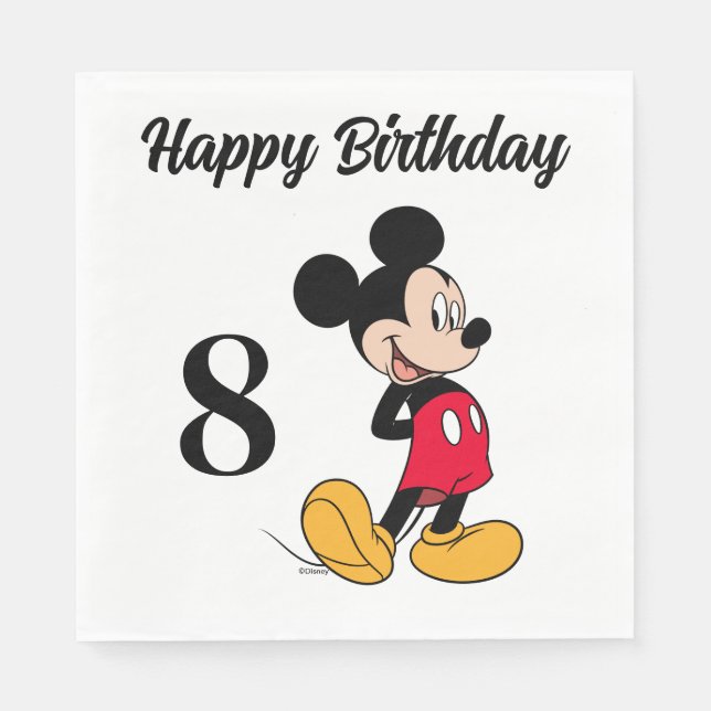 Mickey Mouse Hands Behind Back Napkins (Front)