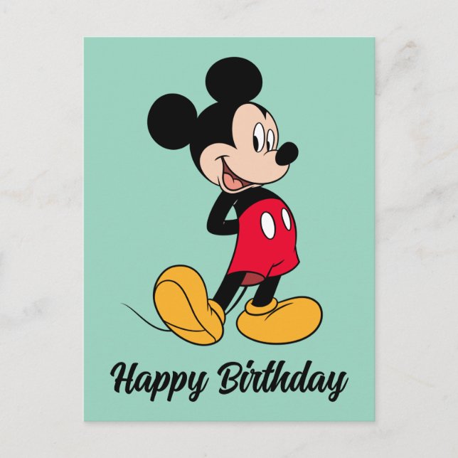 Mickey Mouse Hands Behind Back Postcard (Front)