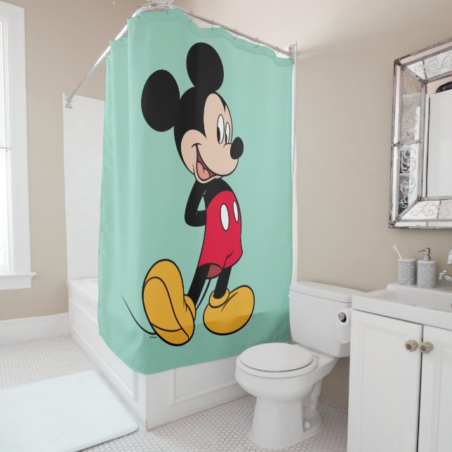 Mickey Mouse Hands Behind Back Shower Curtain (In Situ)
