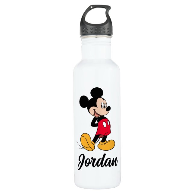 Mickey Mouse Hands Behind Back Stainless Steel Water Bottle (Front)