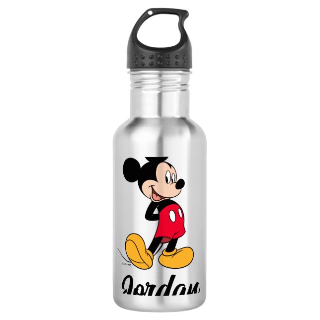 Mickey Mouse Hands Behind Back Stainless Steel Water Bottle (Front)