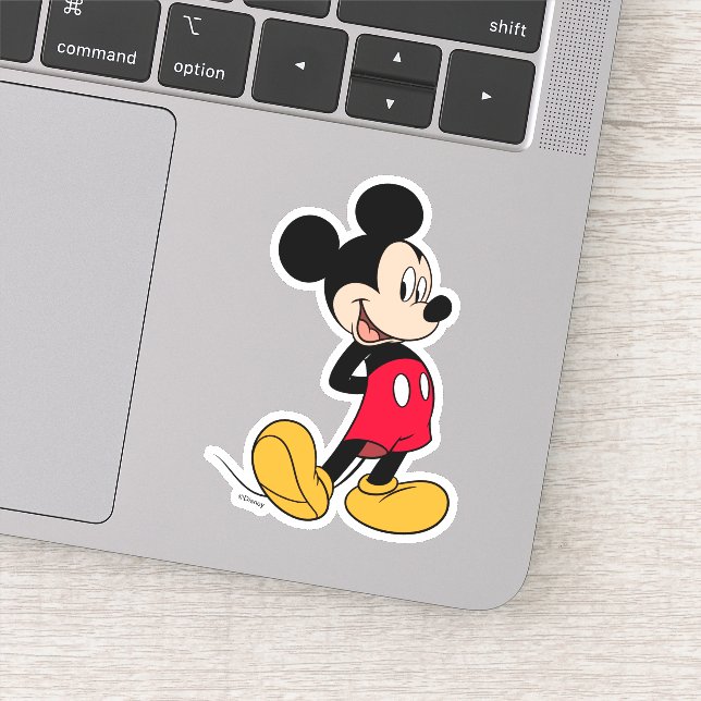Mickey Mouse Hands Behind Back Sticker (Detail)