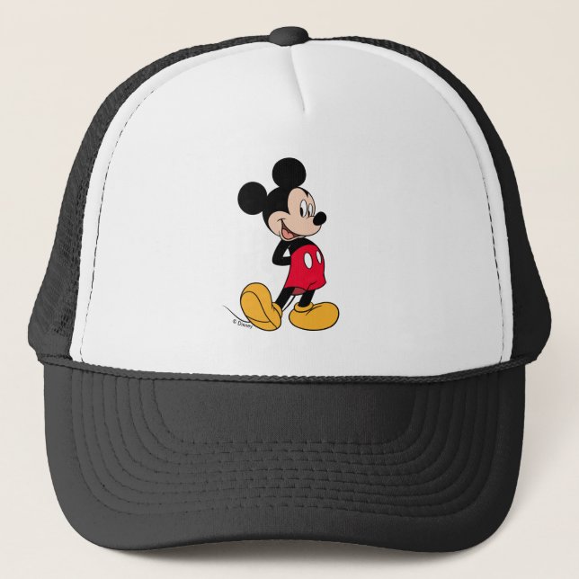 Mickey Mouse Hands Behind Back Trucker Hat (Front)