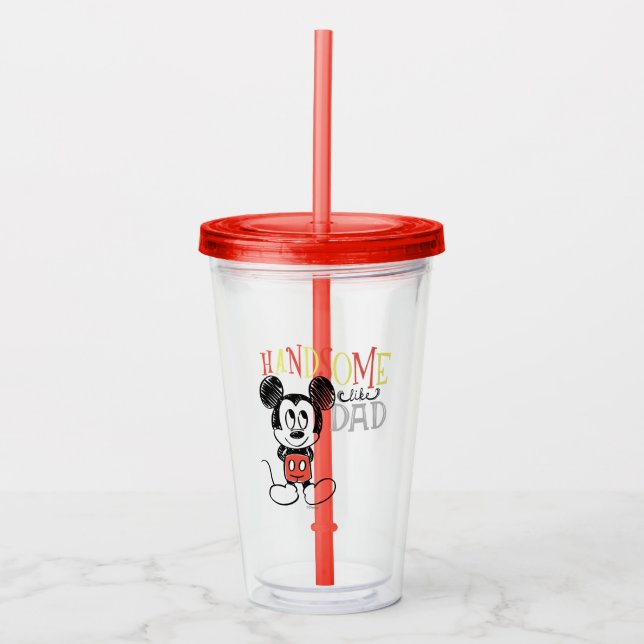 Mickey Mouse | Handsom Like Dad Acrylic Tumbler (Front)
