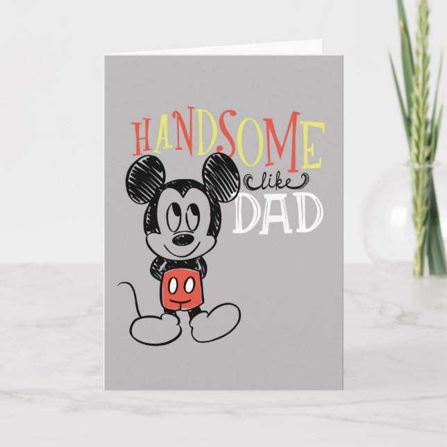 Mickey Mouse | Handsom Like Dad Card (Front)