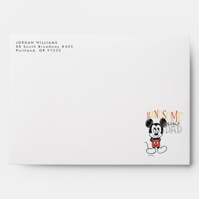 Mickey Mouse | Handsom Like Dad Envelope (Front)