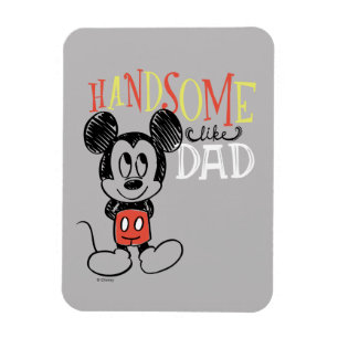 Mickey Mouse Handsom Like Dad Magnet