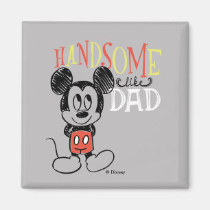 Mickey Mouse Handsom Like Dad Magnet