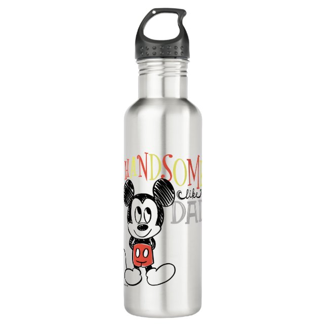 Mickey Mouse | Handsom Like Dad Stainless Steel Water Bottle (Front)