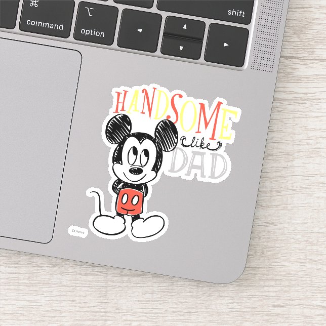 Mickey Mouse | Handsom Like Dad Sticker (Detail)