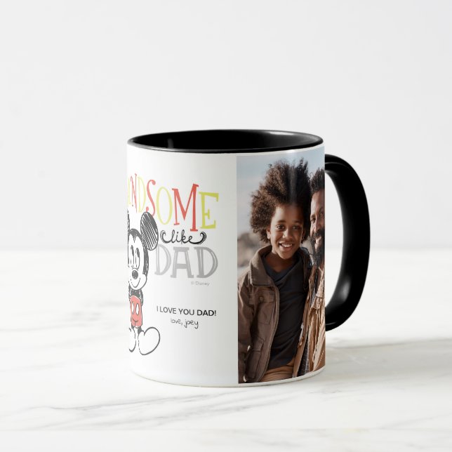 Mickey Mouse | Handsome Like Dad Photo Mug (Front Right)