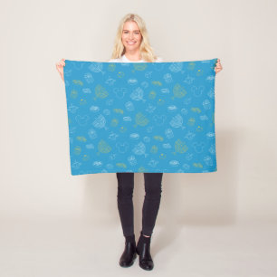 Mickey Mouse   Hanukkah Icons Pattern Fleece Blanket